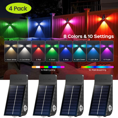 4/8/12PCS Solar WAll Lights, Novelty Patio Fence Lights, 3 4/8/12PCS Solar WAll Lights, Novelty Patio Fence Lights, 3