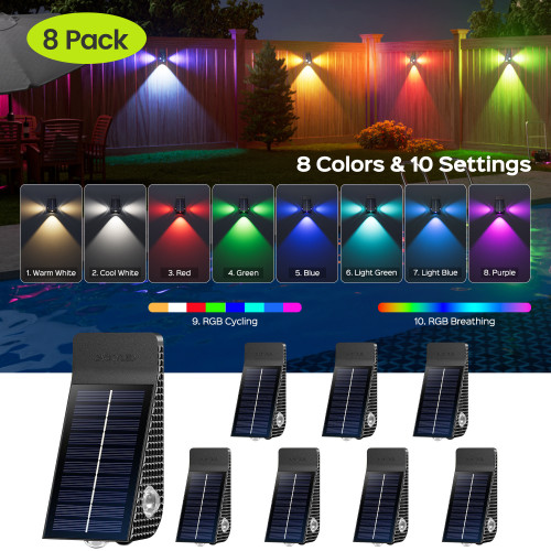 4/8/12PCS Solar WAll Lights, Novelty Patio Fence Lights, 3 4/8/12PCS Solar WAll Lights, Novelty Patio Fence Lights, 3