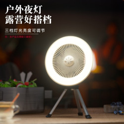 戶外桌面USB風扇燈營地燈帳篷氛圍燈 可攜式露營行動電源野營行動電源
