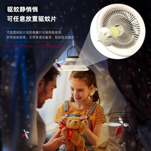 戶外桌面USB風扇燈營地燈帳篷氛圍燈 可攜式露營行動電源野營行動電源