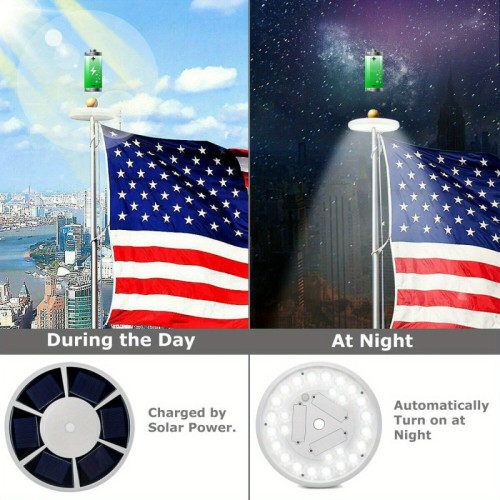 2026新款超亮太陽能旗桿燈寬覆蓋