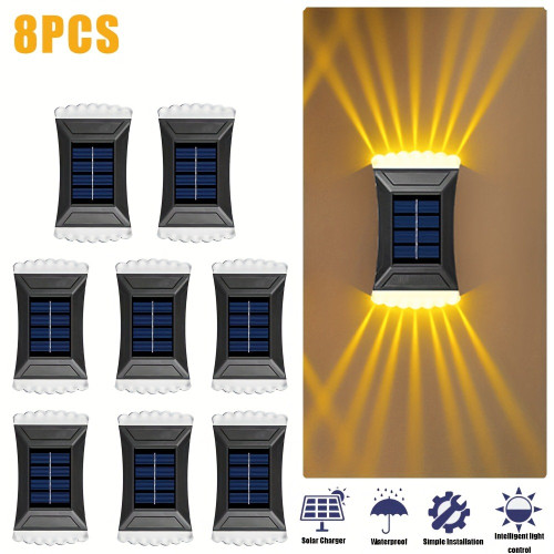 2/4PCS Solar Tungsten WAll Lights Outdoor, Motion Sensor