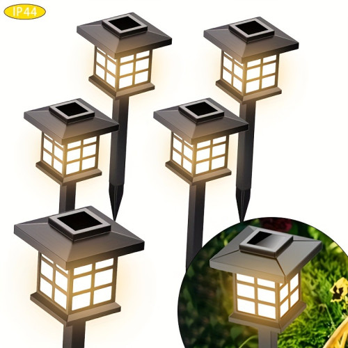 24pcs Of 12pcs Of 6pcs Of Outdoor Warm Light Solar charged