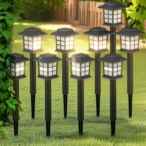 24pcs Of 12pcs Of 6pcs Of Outdoor Warm Light Solar charged