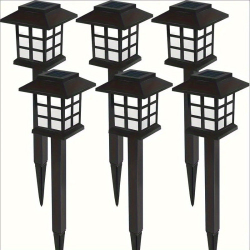 24pcs Of 12pcs Of 6pcs Of Outdoor Warm Light Solar charged