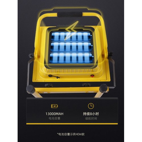 手提led充電投光燈戶外防水超亮強光家用應急照明可攜式工地