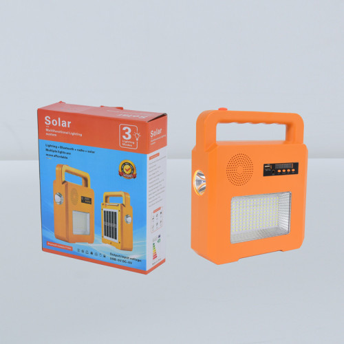 可攜式太陽能手提燈多功能移動USB行動電源藍牙音響應急照明LED投光燈