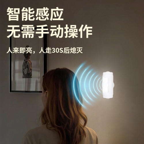 爆款人體感應過道燈壁燈磁吸應急燈氛圍小夜燈RGB七彩智能燈