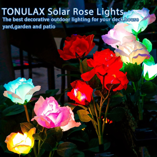 Solar Garden Lights Latest Version Outdoor Solar Lights, 7