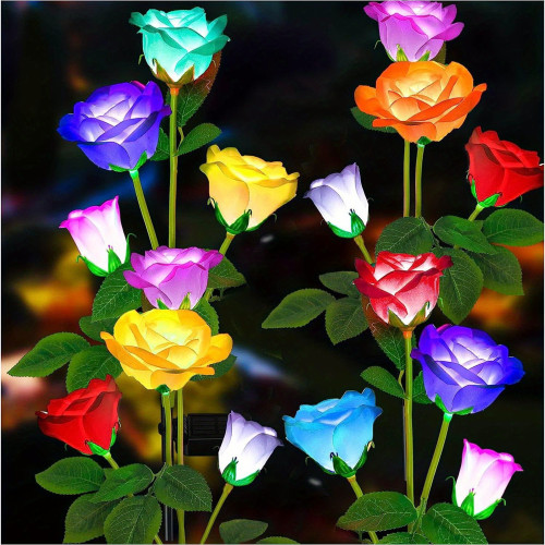 Solar Garden Lights Latest Version Outdoor Solar Lights, 7