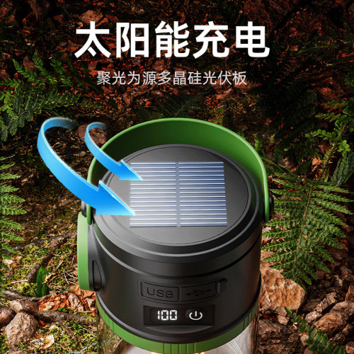 露營燈太陽能野營馬燈照明應急燈停電戶外燈超長續航帳篷充電掛燈
