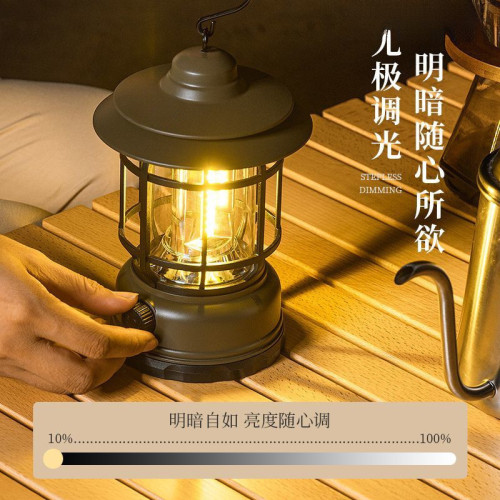 2025新款復古露營戶外照明馬燈超長續航營地充電氛圍帳篷擺地攤復