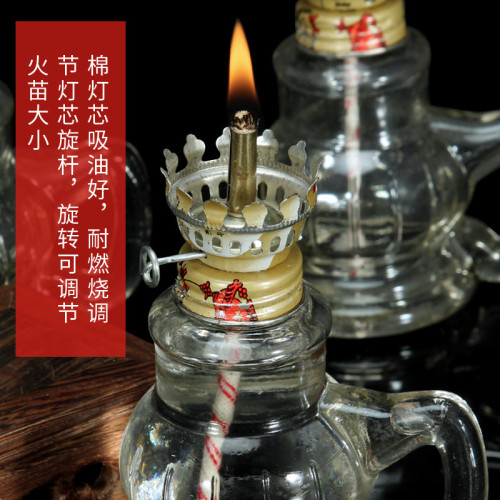 復古老式煤油燈用油老馬燈鄕村懷舊火水燈洋油燈長明燈玻璃馬燈