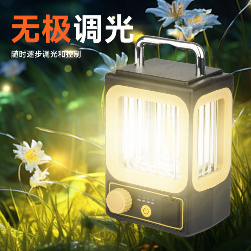 新款TYPE-C充電手提加厚復古露營氛圍燈 LED多功能戶外野營燈