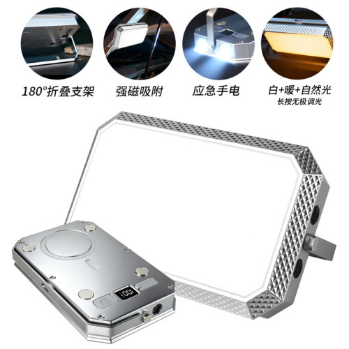 新品可攜式手提工作燈投光燈家用夜市擺攤充電式高亮照明露營燈