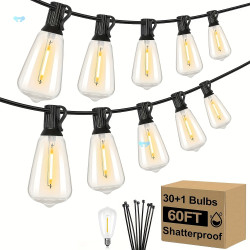 60FT 120FT 200FT LED Outdoor String Lights, Patio Lights