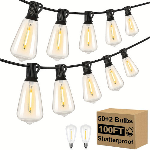 60FT 120FT 200FT LED Outdoor String Lights, Patio Lights