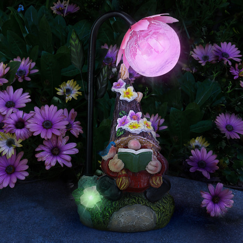 1PC Garden Gnome Statue With Solar LED Lights, Classic