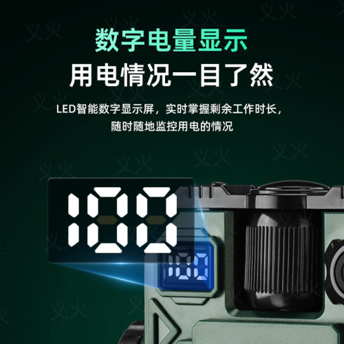 新款戶外露營燈強光照明燈帶磁吸帶太陽能數字電顯無極調光