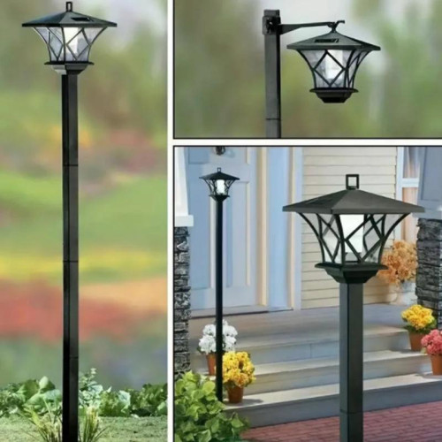 2 Pack 59 Inch Solar Lamp Post, Outdoor Solar Lighting,