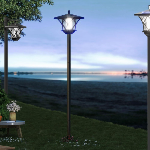 2 Pack 59 Inch Solar Lamp Post, Outdoor Solar Lighting,