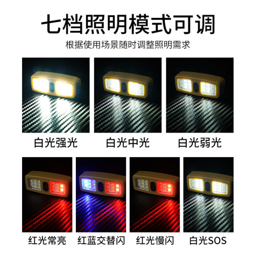 戶外夾式跑步燈 小型可充電日常隨身手電筒 夜間遛狗安全自行車燈