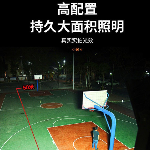 手提led充電投光燈戶外防水超亮強光家用應急照明可攜式工地