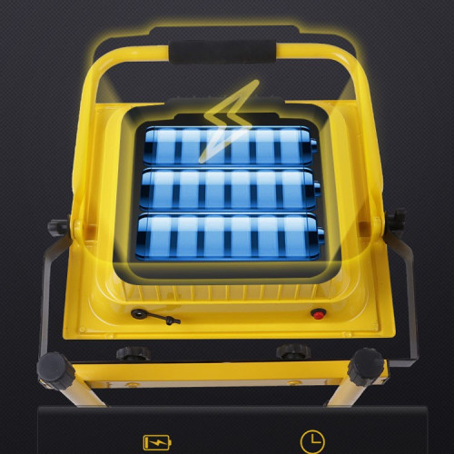 手提led充電投光燈戶外防水超亮強光家用應急照明可攜式工地