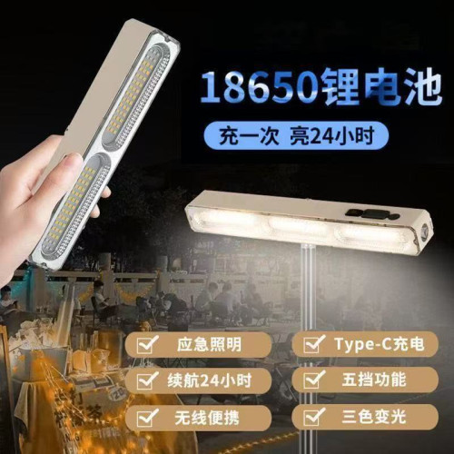 擺攤露營夜遊釣魚外出應急手電筒 投光燈USB充電停電應急燈