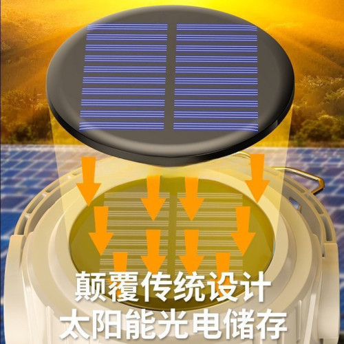 露營太陽能戶外充電超長續航應急燈野營帳篷擺攤充電式照明燈家用