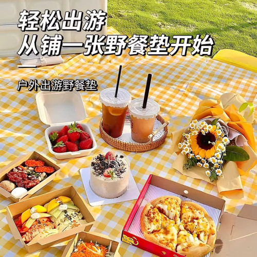 戶外加厚野餐墊防水防潮野炊墊野營沙灘帳篷地墊春遊墊子可攜式郊遊
