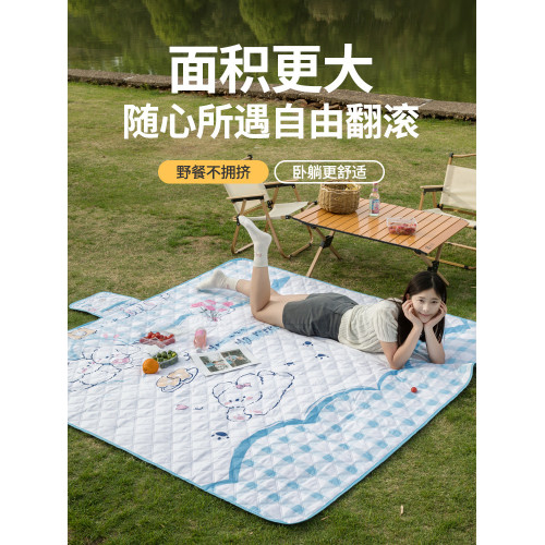 春亞紡野餐墊超音波野餐墊加厚防潮防水野餐布戶外郊遊草地野餐墊