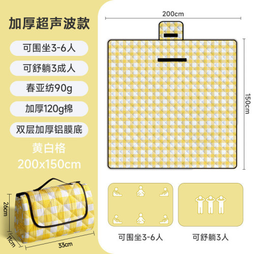 ypDM野餐墊加厚帶鋁模戶外露營帳篷折疊可攜式防水帳篷墊加厚防水批