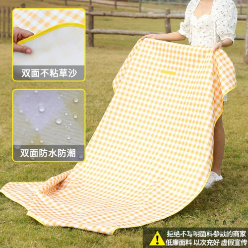 野餐墊防潮墊地墊墊子可攜式春遊露營公園防水草坪草地地毯加厚戶外