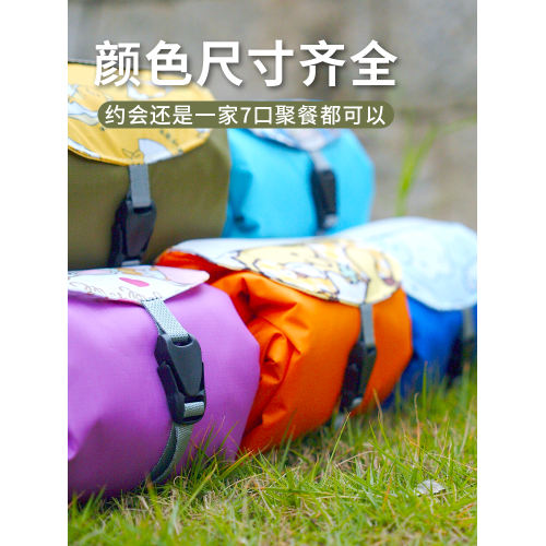 戶外可攜式野餐墊迷你防水防潮墊口袋沙灘墊坐墊露營地墊地布折疊小