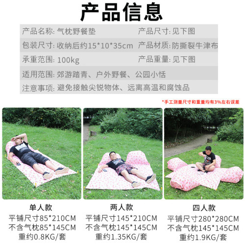 戶外防潮墊可攜式帶郊遊防水草地墊雙人沙發防水折疊加厚格子防潮墊