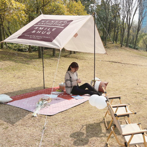 美作元素戶外露營天幕防水防曬幕布可攜式公園帳篷
