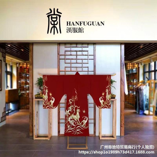 中式漢服展示架和服衣帽落地架禪意衣紋掛衣架唐裝仿古T字架鐵