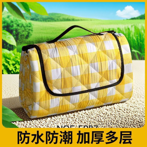 野餐墊防潮墊加厚露營帳篷內墊可攜式草坪沙灘防水春遊墊子戶外地墊