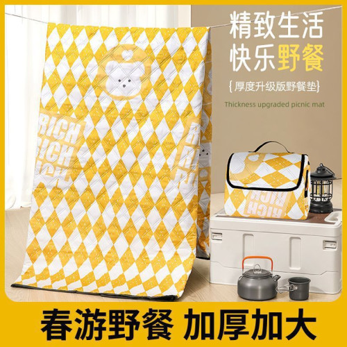 野餐墊防潮墊加厚露營帳篷內墊可攜式草坪沙灘防水春遊墊子戶外地墊