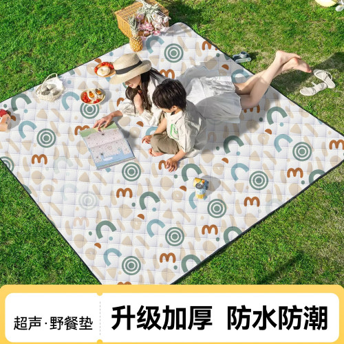 超音波野餐墊加厚防水戶外露營防潮墊春遊帳篷地墊沙灘布毯子