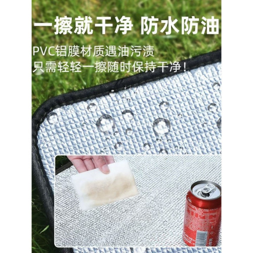 戶外防潮墊雙面鋁膜可攜式野餐墊露營帳篷沙灘墊雙人午休地墊加厚