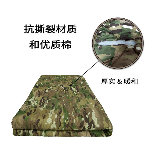 3M石墨烯戶外野營露營用品多功能迷彩 午睡毯紐釦野炊絎縫露營被