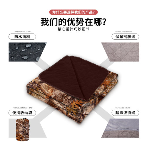 戶外野餐墊可攜式可折疊露營毯子防水防潮加厚搖粒絨超音波野餐墊子
