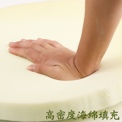 圓形戶外坐墊屁墊四季通用墊子純色棉麻庭院吊椅布藝可拆洗椅墊