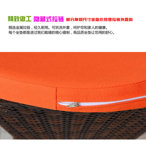圓形戶外坐墊屁墊四季通用墊子純色棉麻庭院吊椅布藝可拆洗椅墊