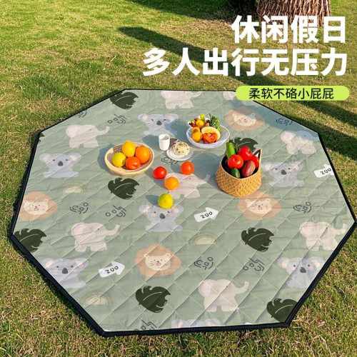 戶外八邊形露營野外新款隔涼隔熱地墊超音波野餐六角帳篷防潮墊