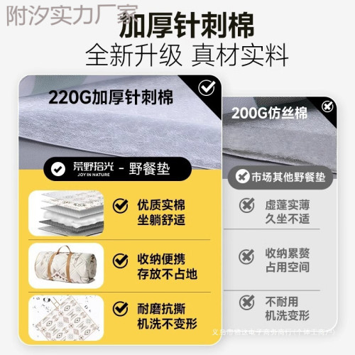 野餐墊防潮墊加厚戶外地墊露營帳篷內墊可攜式防水沙灘折疊野炊坐墊