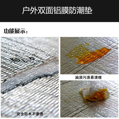 雙面鋁膜墊防潮墊地墊露營墊地蓆野餐墊沙灘墊米.米多人