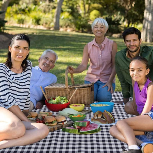 Picnic Beach Blanket Picnic Mat 80x60in Foldable Family Mat